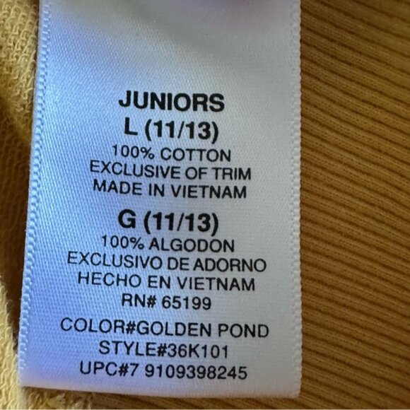 No Boundaries Hoodie Womens Juniors L Golden Pond Cropped Zip Floral Graphic Y2K - Picture 8 of 9